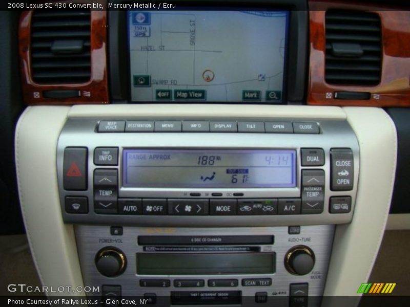 Navigation of 2008 SC 430 Convertible