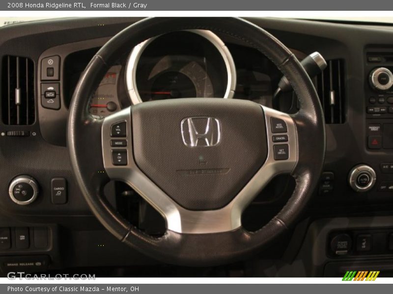 Formal Black / Gray 2008 Honda Ridgeline RTL