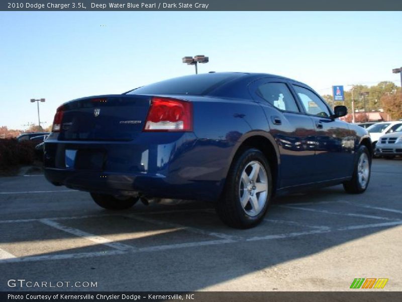 Deep Water Blue Pearl / Dark Slate Gray 2010 Dodge Charger 3.5L