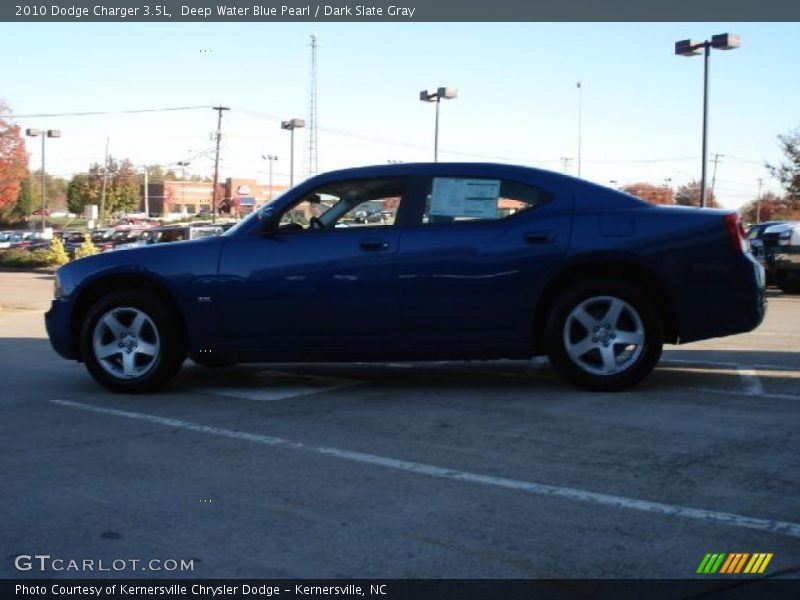 Deep Water Blue Pearl / Dark Slate Gray 2010 Dodge Charger 3.5L