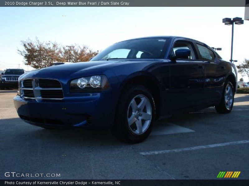 Deep Water Blue Pearl / Dark Slate Gray 2010 Dodge Charger 3.5L