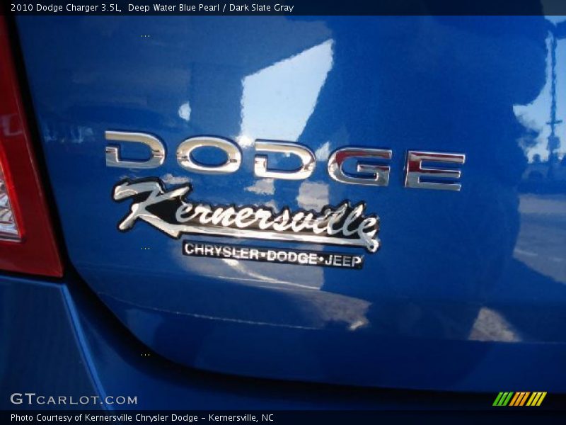 Deep Water Blue Pearl / Dark Slate Gray 2010 Dodge Charger 3.5L