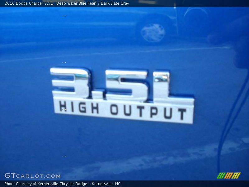 Deep Water Blue Pearl / Dark Slate Gray 2010 Dodge Charger 3.5L