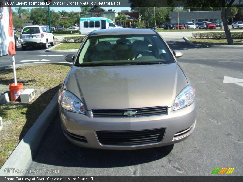 Amber Bronze Metallic / Neutral Beige 2007 Chevrolet Impala LS
