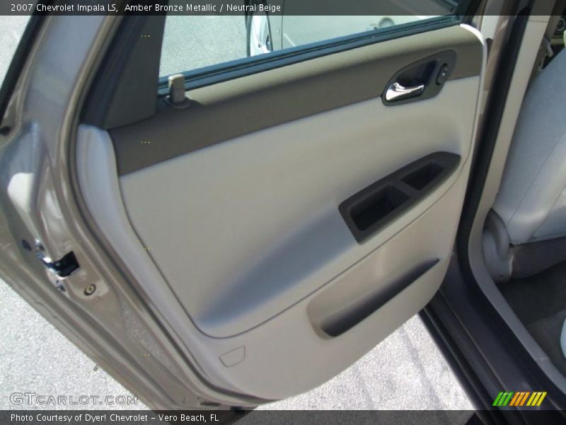 Amber Bronze Metallic / Neutral Beige 2007 Chevrolet Impala LS