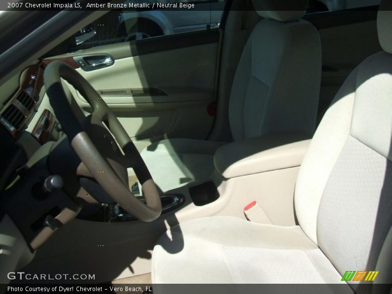 Amber Bronze Metallic / Neutral Beige 2007 Chevrolet Impala LS