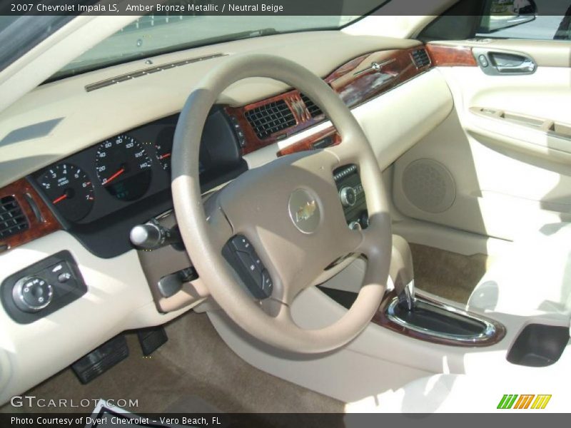Amber Bronze Metallic / Neutral Beige 2007 Chevrolet Impala LS