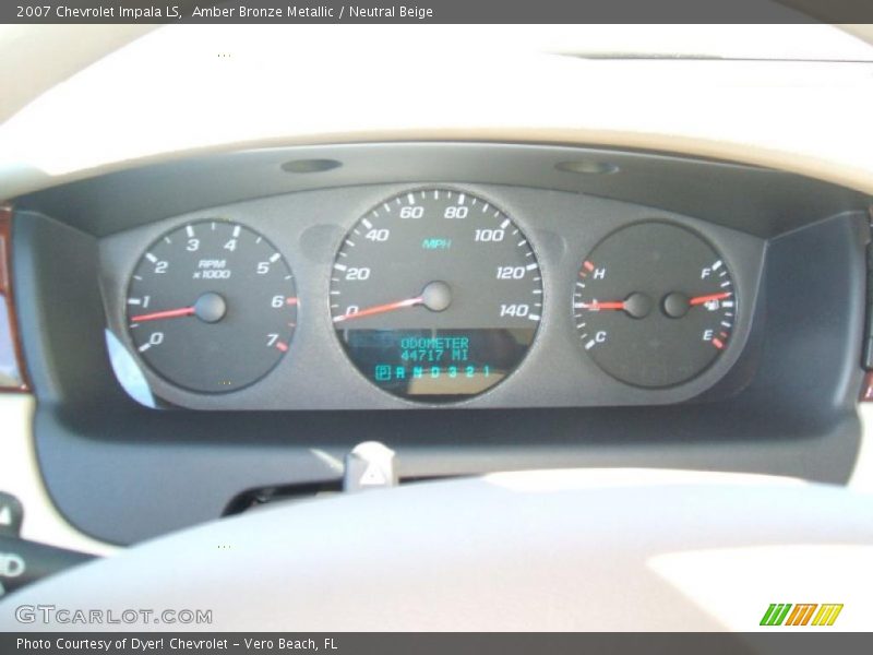 Amber Bronze Metallic / Neutral Beige 2007 Chevrolet Impala LS