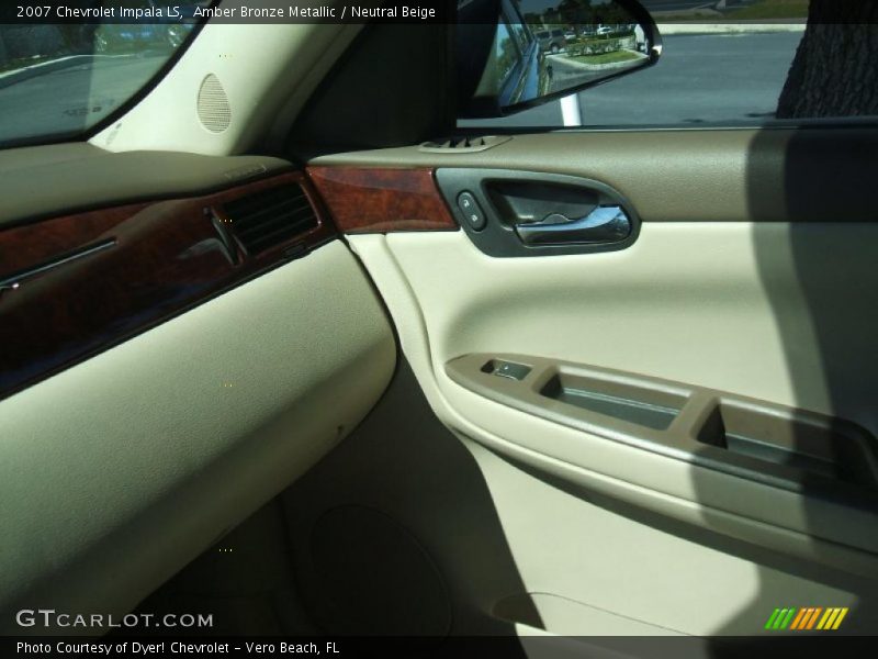 Amber Bronze Metallic / Neutral Beige 2007 Chevrolet Impala LS