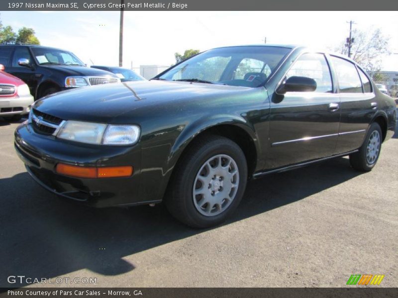 Cypress Green Pearl Metallic / Beige 1997 Nissan Maxima SE