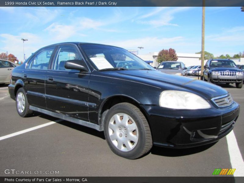 Flamenco Black Pearl / Dark Gray 1999 Honda Civic LX Sedan
