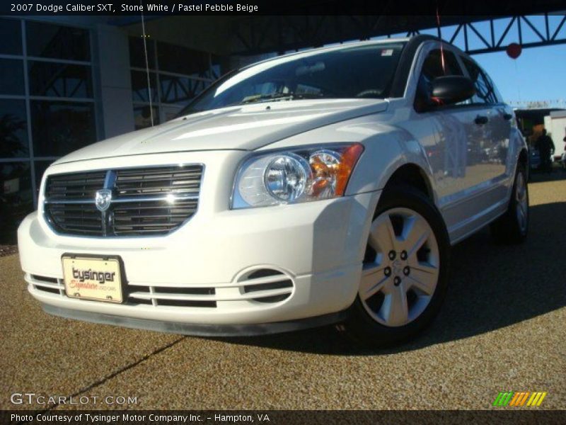 Stone White / Pastel Pebble Beige 2007 Dodge Caliber SXT