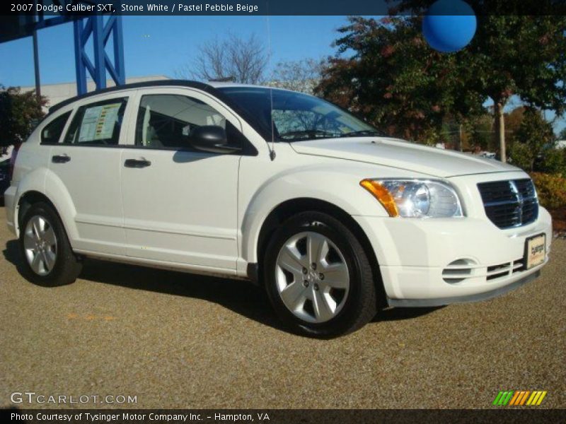 Stone White / Pastel Pebble Beige 2007 Dodge Caliber SXT