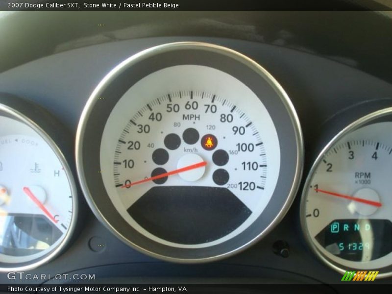 Stone White / Pastel Pebble Beige 2007 Dodge Caliber SXT