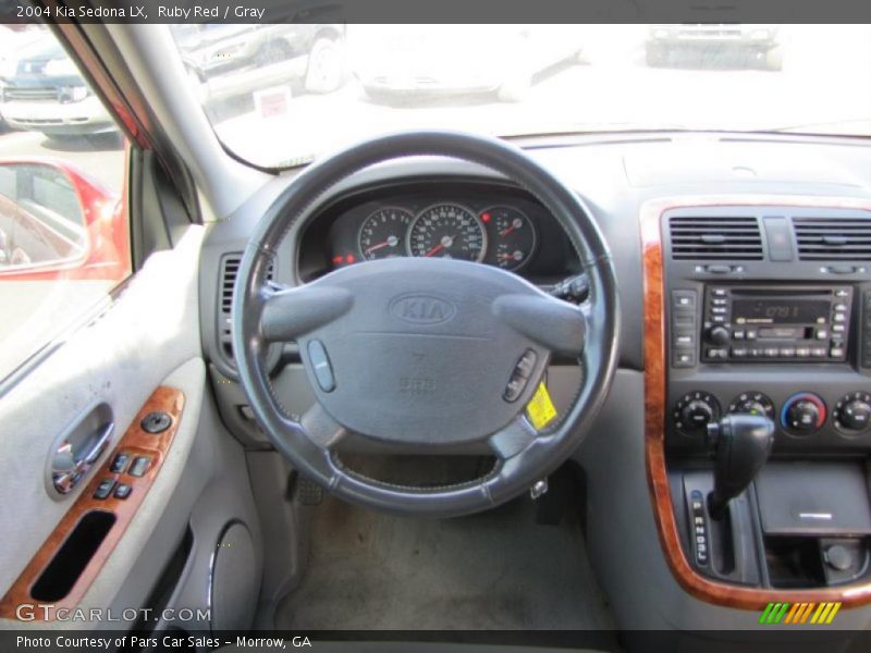 Ruby Red / Gray 2004 Kia Sedona LX