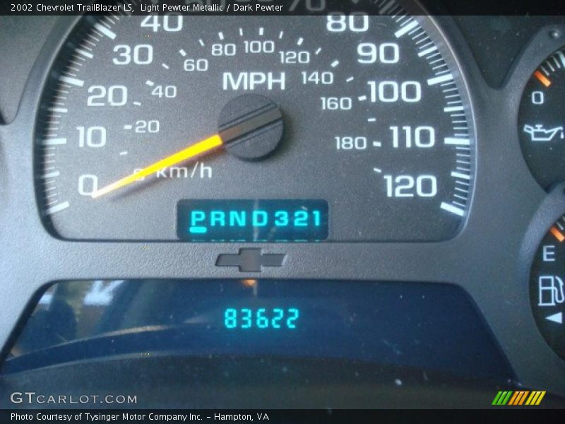 Light Pewter Metallic / Dark Pewter 2002 Chevrolet TrailBlazer LS