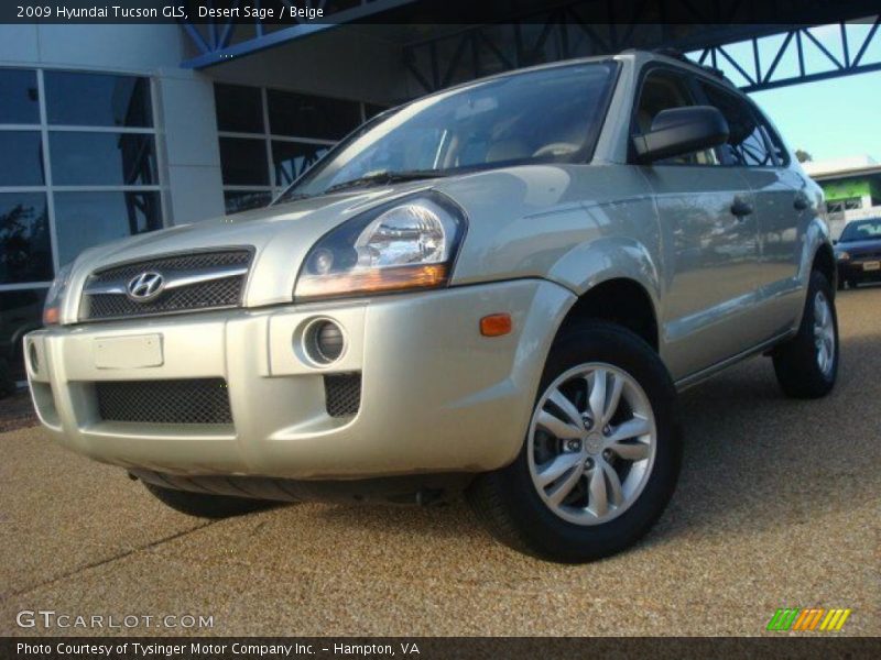 Desert Sage / Beige 2009 Hyundai Tucson GLS