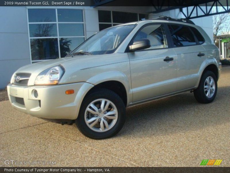 Desert Sage / Beige 2009 Hyundai Tucson GLS
