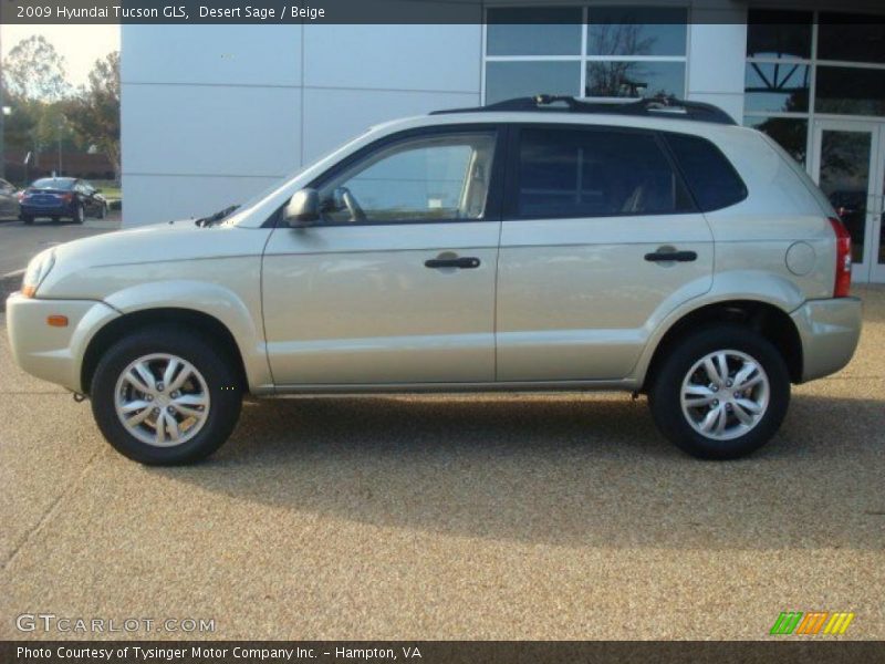Desert Sage / Beige 2009 Hyundai Tucson GLS