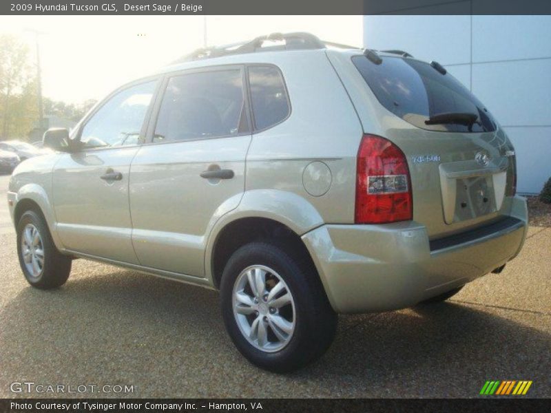 Desert Sage / Beige 2009 Hyundai Tucson GLS