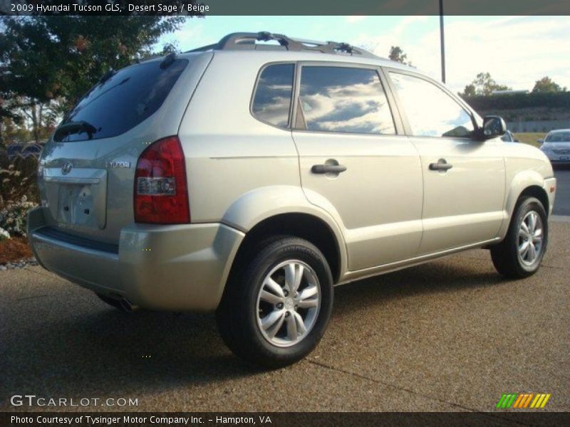 Desert Sage / Beige 2009 Hyundai Tucson GLS