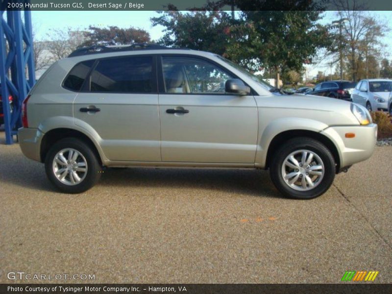 Desert Sage / Beige 2009 Hyundai Tucson GLS