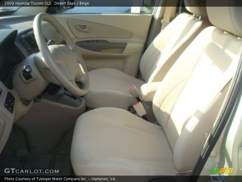 Desert Sage / Beige 2009 Hyundai Tucson GLS