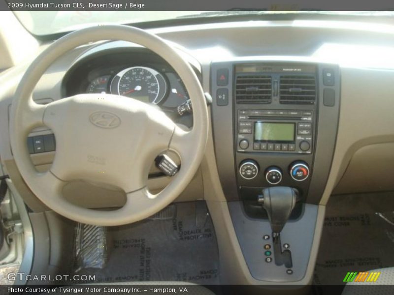 Desert Sage / Beige 2009 Hyundai Tucson GLS