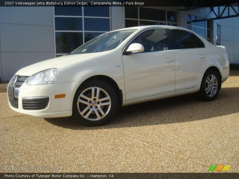 Campanella White / Pure Beige 2007 Volkswagen Jetta Wolfsburg Edition Sedan