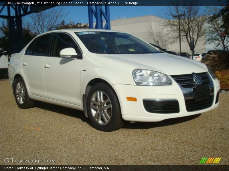 Campanella White / Pure Beige 2007 Volkswagen Jetta Wolfsburg Edition Sedan