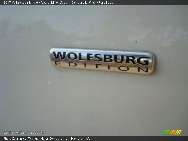 Campanella White / Pure Beige 2007 Volkswagen Jetta Wolfsburg Edition Sedan