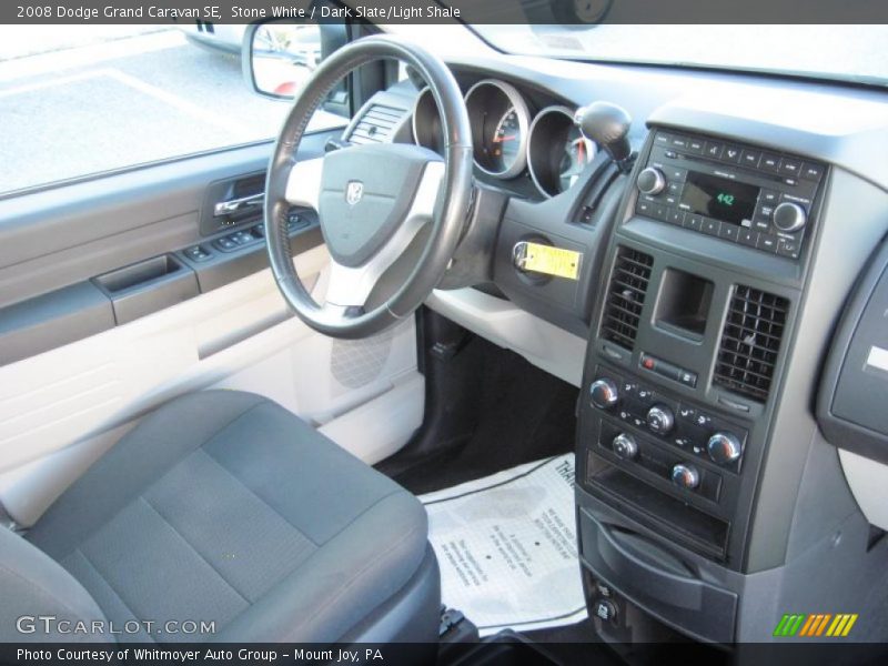 Stone White / Dark Slate/Light Shale 2008 Dodge Grand Caravan SE