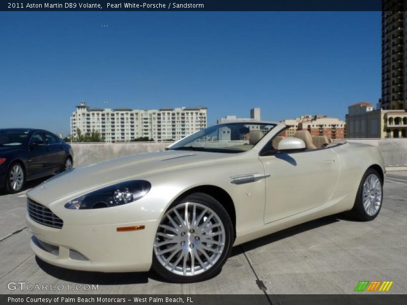 Pearl White-Porsche / Sandstorm 2011 Aston Martin DB9 Volante