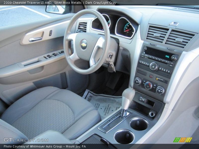 Silver Moss Metallic / Dark Gray/Light Gray 2009 Chevrolet Traverse LS AWD