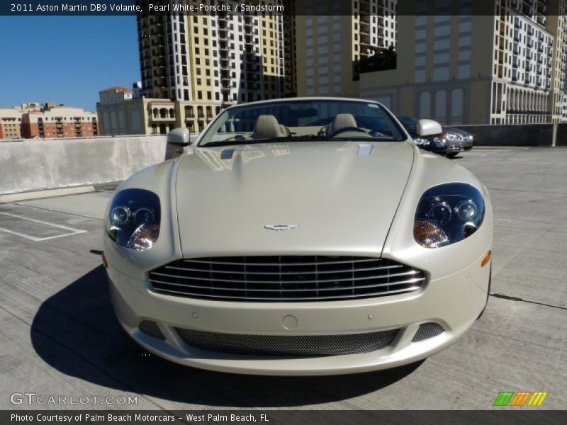 Pearl White-Porsche / Sandstorm 2011 Aston Martin DB9 Volante
