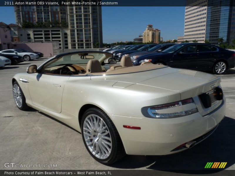 Pearl White-Porsche / Sandstorm 2011 Aston Martin DB9 Volante
