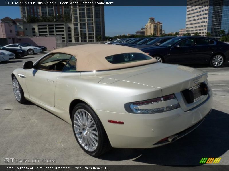 Pearl White-Porsche / Sandstorm 2011 Aston Martin DB9 Volante