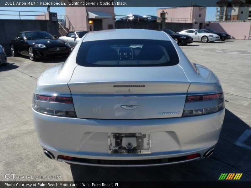 Lightning Silver / Obsidian Black 2011 Aston Martin Rapide Sedan