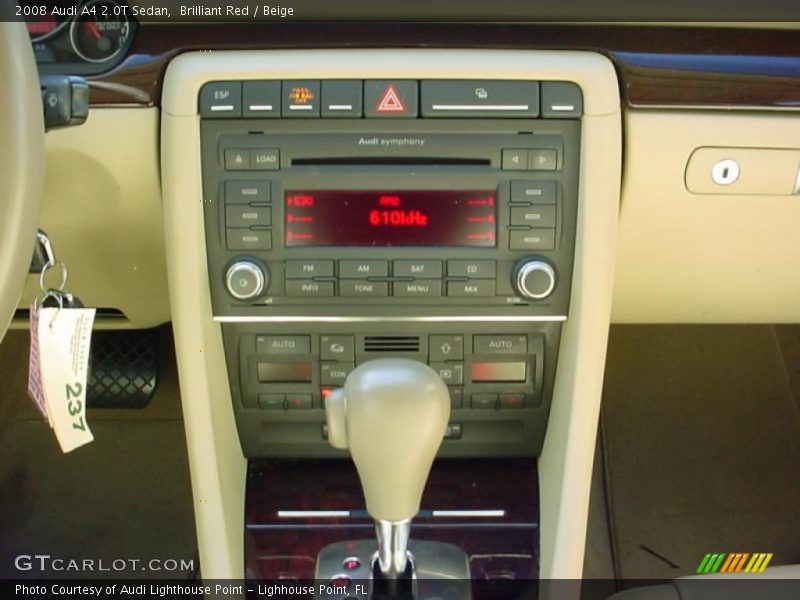 Brilliant Red / Beige 2008 Audi A4 2.0T Sedan