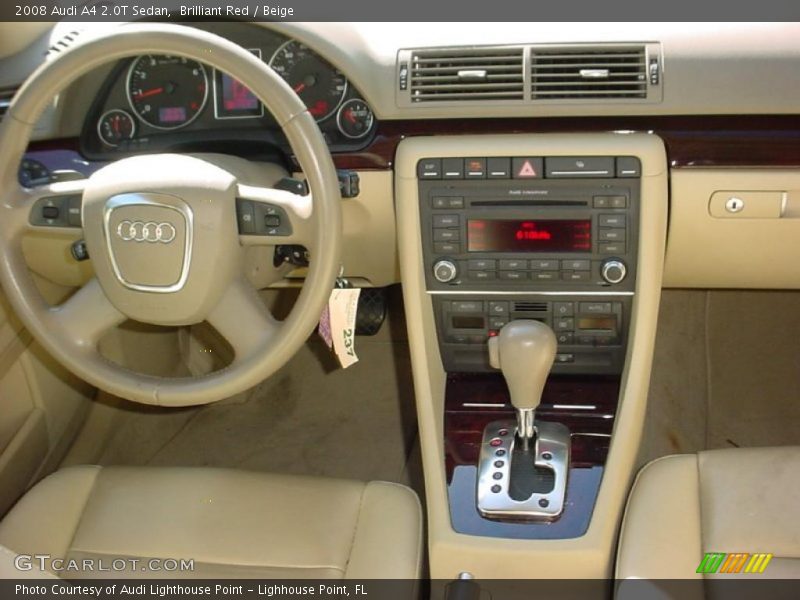 Brilliant Red / Beige 2008 Audi A4 2.0T Sedan