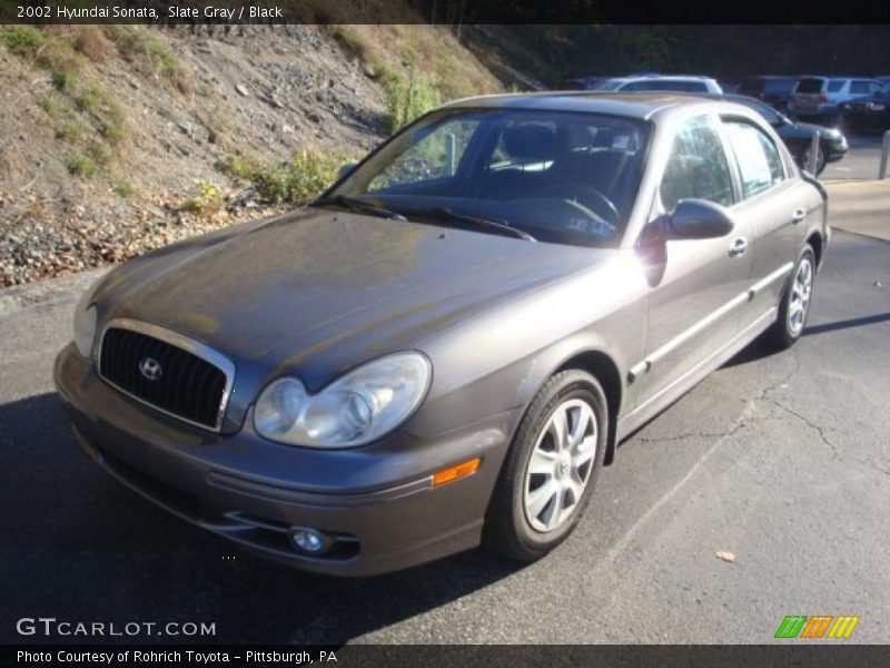 Slate Gray / Black 2002 Hyundai Sonata