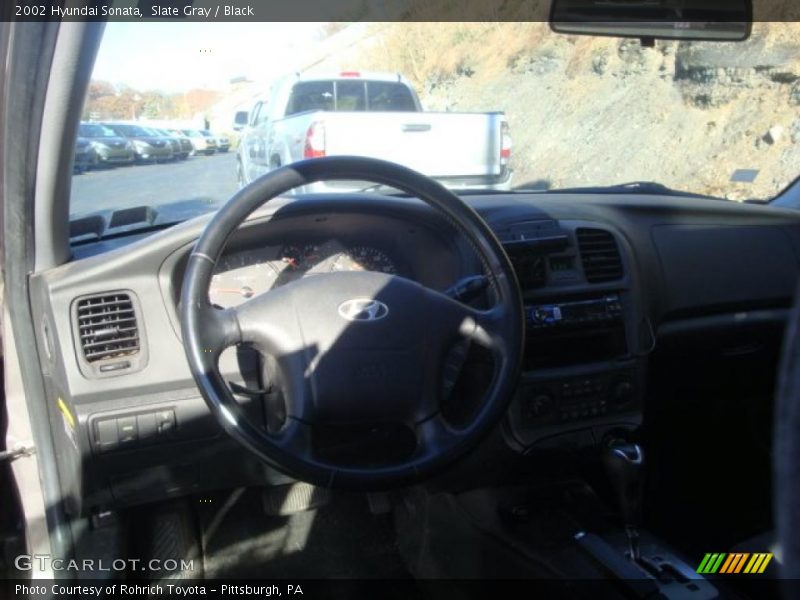 Slate Gray / Black 2002 Hyundai Sonata
