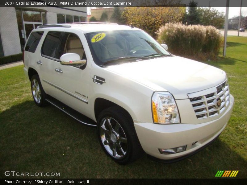 White Diamond / Cocoa/Light Cashmere 2007 Cadillac Escalade AWD