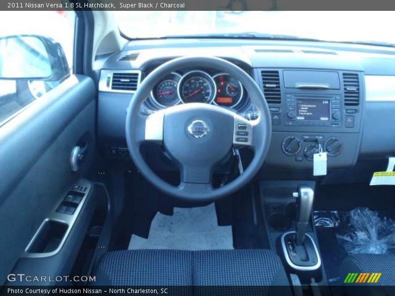 Super Black / Charcoal 2011 Nissan Versa 1.8 SL Hatchback