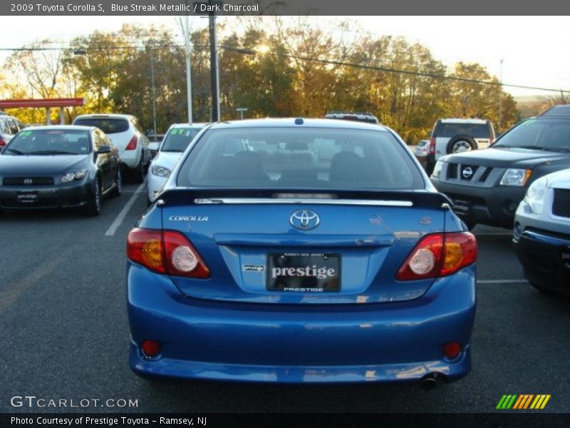 Blue Streak Metallic / Dark Charcoal 2009 Toyota Corolla S