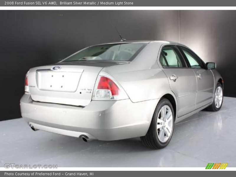 Brilliant Silver Metallic / Medium Light Stone 2008 Ford Fusion SEL V6 AWD