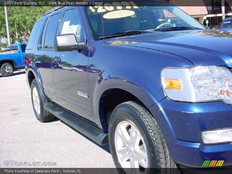 Dark Blue Pearl Metallic / Camel 2007 Ford Explorer XLT