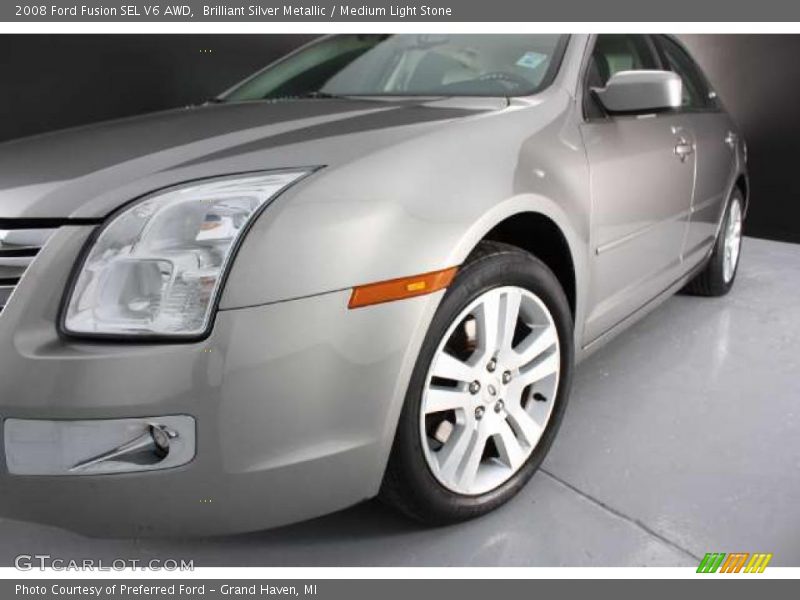 Brilliant Silver Metallic / Medium Light Stone 2008 Ford Fusion SEL V6 AWD