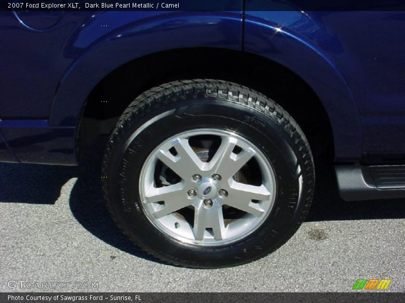 Dark Blue Pearl Metallic / Camel 2007 Ford Explorer XLT