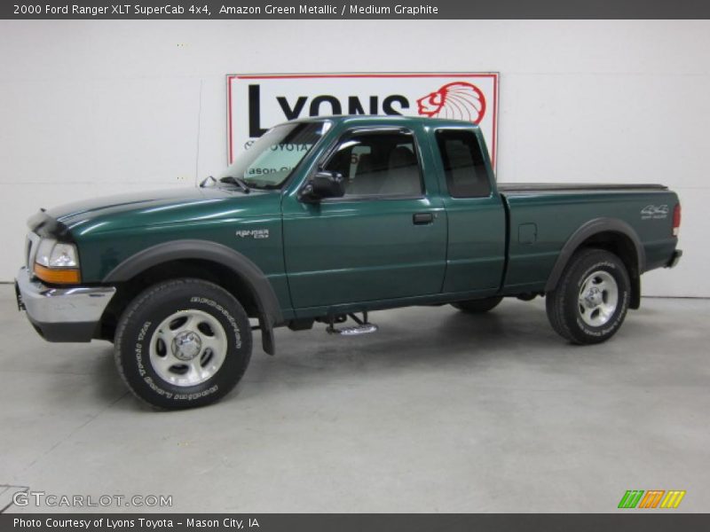 Amazon Green Metallic / Medium Graphite 2000 Ford Ranger XLT SuperCab 4x4